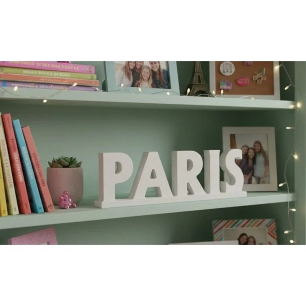 Paris White Wooden Letters/Word Sign 11.5 inches by 5 inches